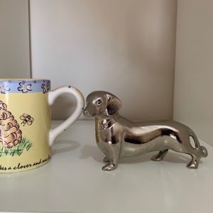 Silver decorative wiener dog